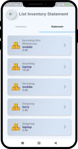 list inventory statement